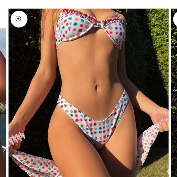 NWT M Top - Strawberry Milk Mob Energy Bikini Top - Picture 5 of 8